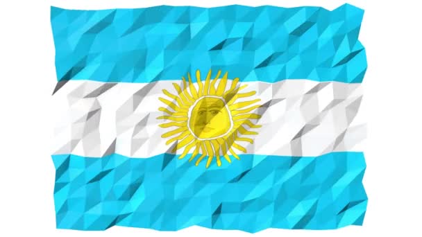 Flagga Argentina 3d Wallpaper-animering — Stockvideo