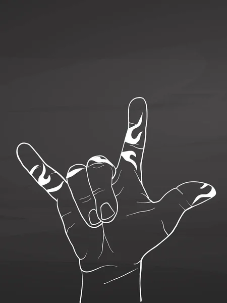 Σημάδι χέρι σκίτσο σε μαυροπίνακα — Διανυσματικό Αρχείο