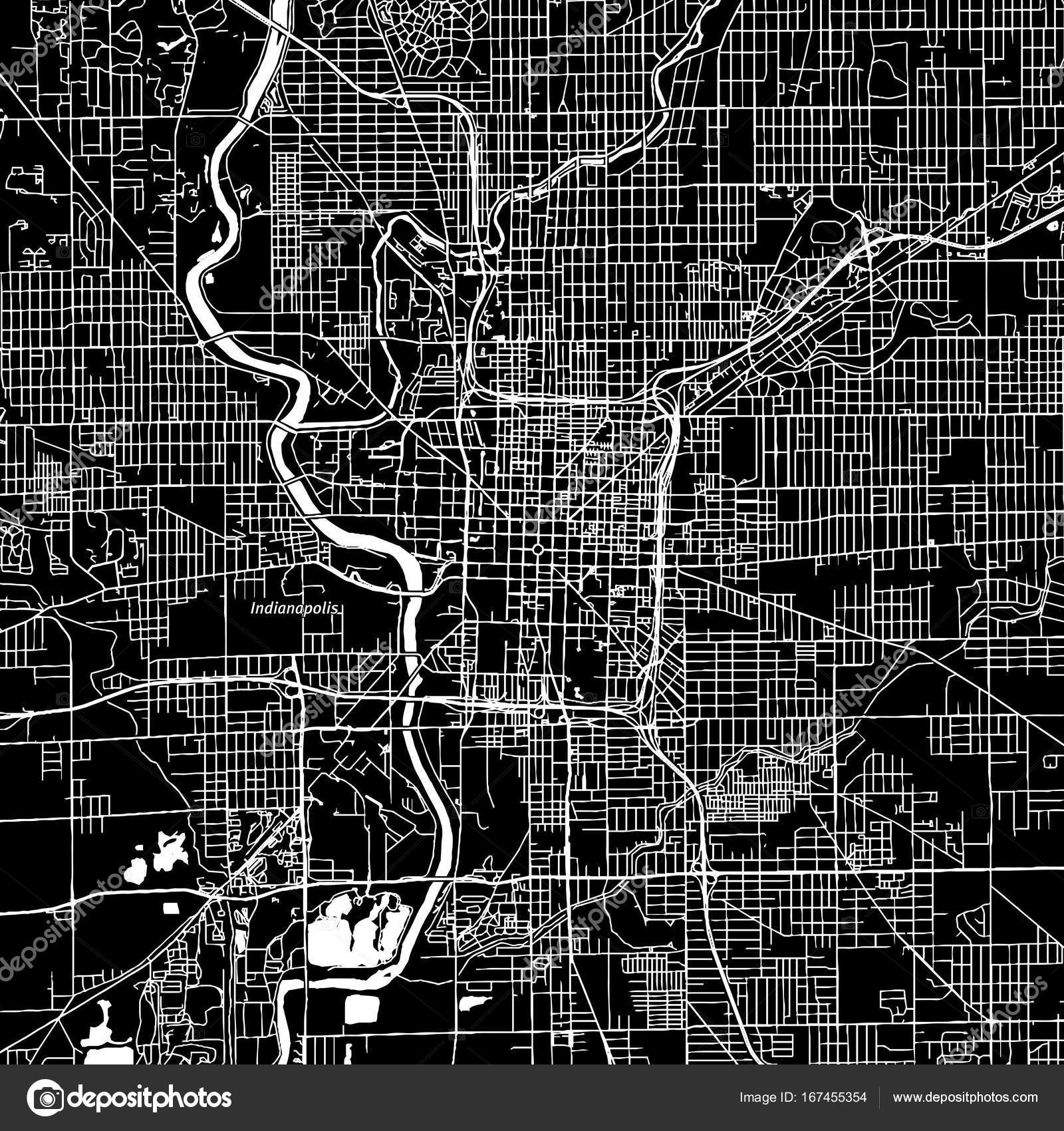 Vector map Indianapolis