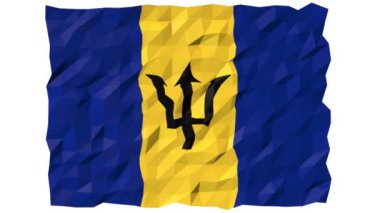 Barbados bayrağı 3d duvar kağıdı animasyonu