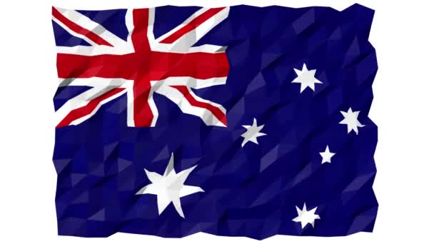 Bandera de Australia 3D Fondo de pantalla Animación — Vídeos de Stock