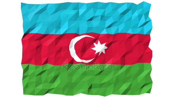 Ázerbájdžánská vlajka 3d tapety animace — Stock video