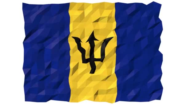 Bandera de Barbados 3D Fondo de pantalla Animación — Vídeos de Stock