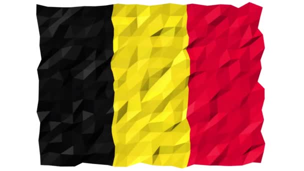 Прапор Бельгії 3d шпалери анімації — стокове відео