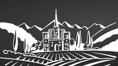 Kara tahta üstünde üzüm pul kutsal kişilerin resmi