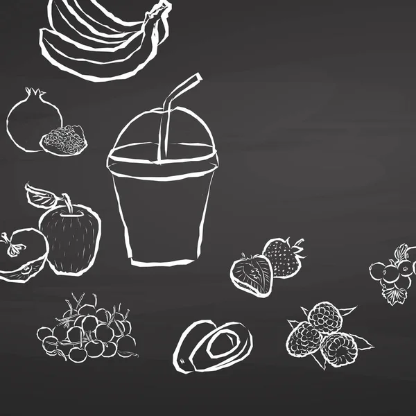 Dondurulmuş meyve güler yüzlü kara tahta gitmek