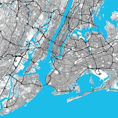 New York şehir büyük bir alan Haritası