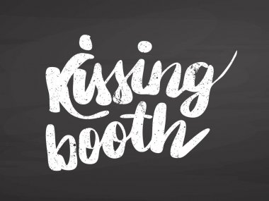 Booth yazı kara tahta öpüşme