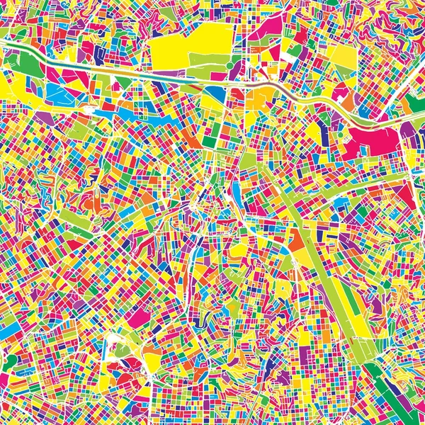 Sao Paulo, Brazílie, barevné vektorové mapy — Stockový vektor