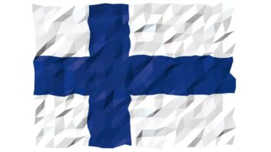 Finlandiya bayrağı 3d duvar kağıdı animasyonu