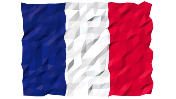 Bandeira da França 3D Wallpaper Animação — Vídeo de Stock