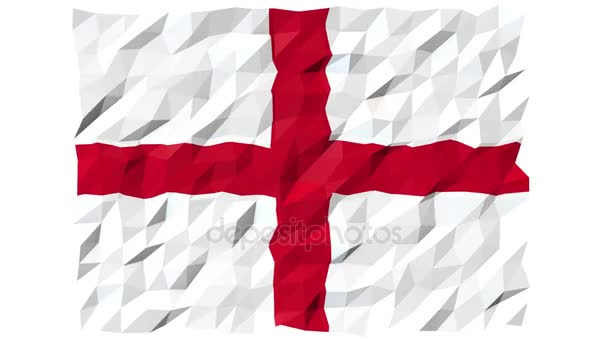 Bandiera of England 3D Carta da parati Animazione — Video Stock