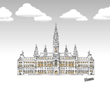 Viyana, Avusturya ünlü dönüm noktası kroki