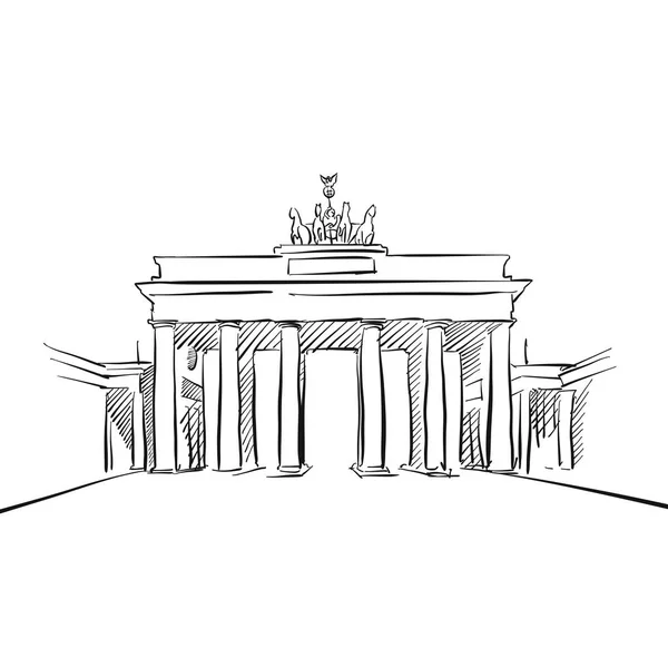 Puerta Brandeburgo en Berlín — Archivo Imágenes Vectoriales