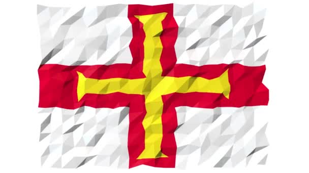 Flagge von Guernsey 3d wallpaper animation — Stockvideo
