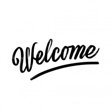 El ile yazı hoş geldiniz yazılı ifade.