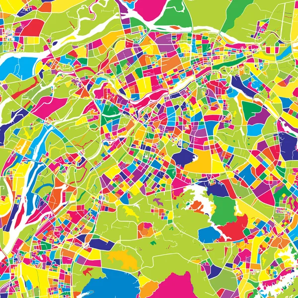 Dongguan, China, kleurrijke vector kaart — Stockvector