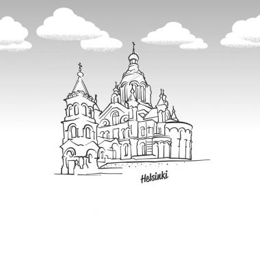 Helsinki, Finlandiya ünlü dönüm noktası kroki