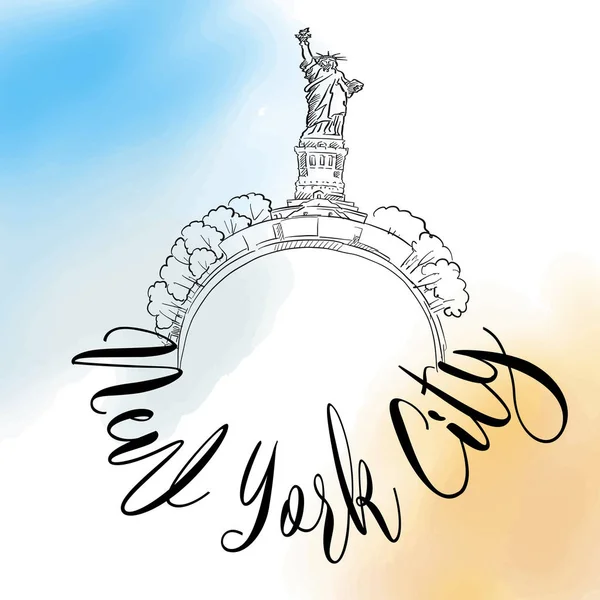Logo de viaje de Nueva York — Vector de stock