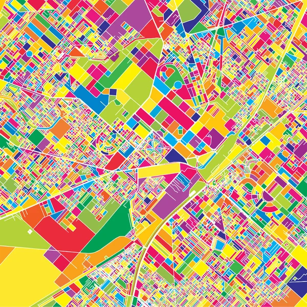 Kaart van Faisalabad, Pakistan, kleurrijke vector — Stockvector