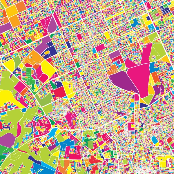 Riyadh, Suudi Arabistan, renkli vektör harita — Stok Vektör