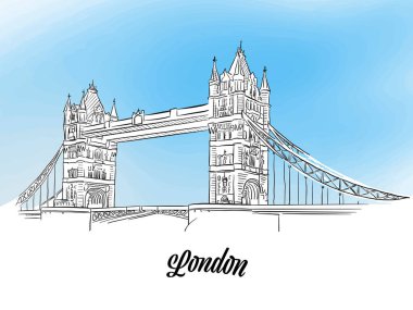London Tower Bridge afiş