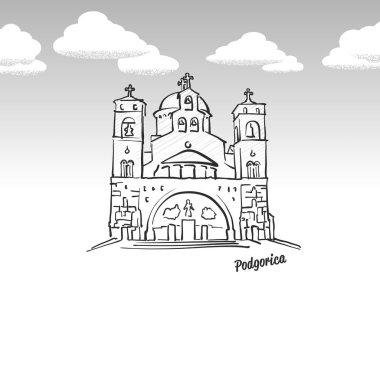 Podgorica, Karadağ ünlü dönüm noktası kroki