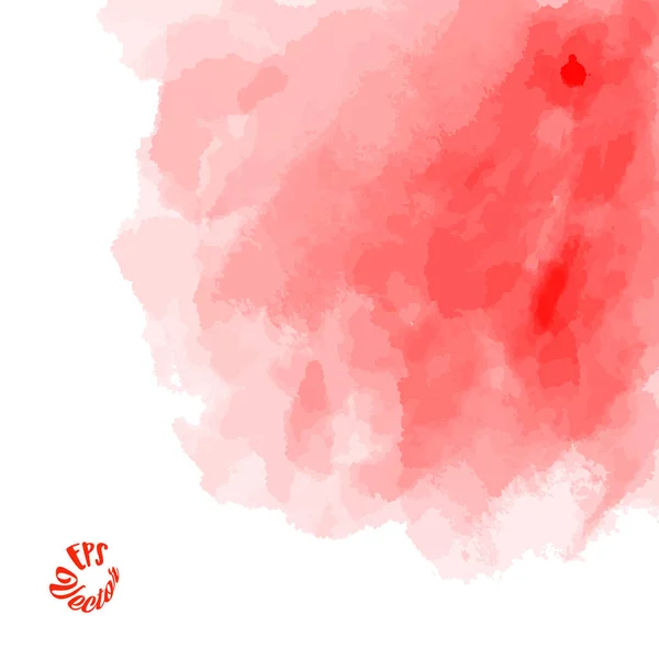 Абстрактный красный акварельный фон — стоковый вектор