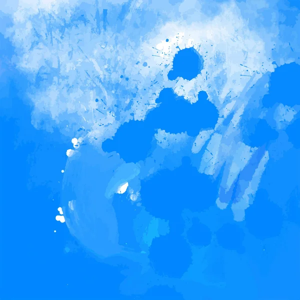 Синие брызги гранж-краски — стоковый вектор