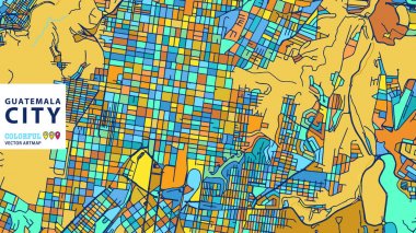 Guatemala City renkli vektör Artmap