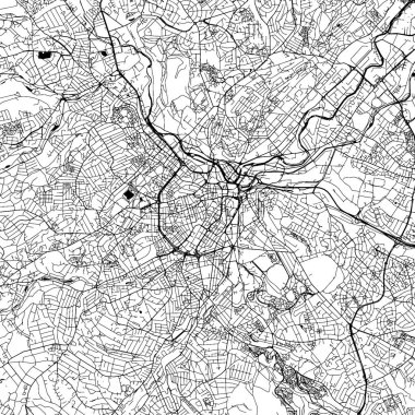 Sheffield şehir vektör harita