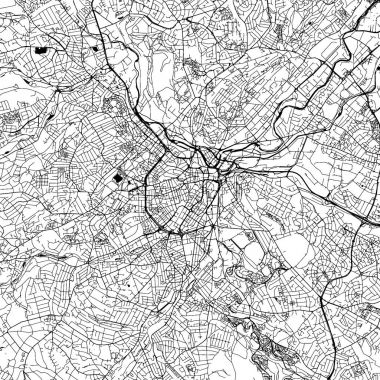 Sheffield şehir vektör harita