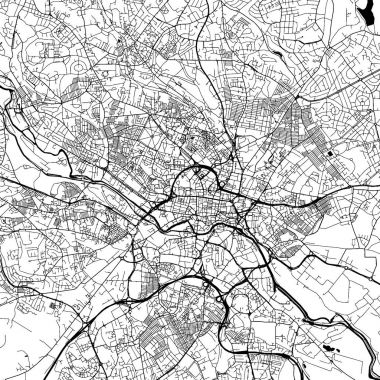 Leeds şehir vektör harita