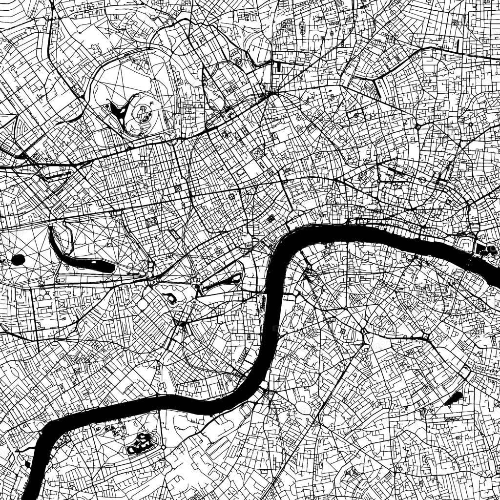 London Downtown Vector Map