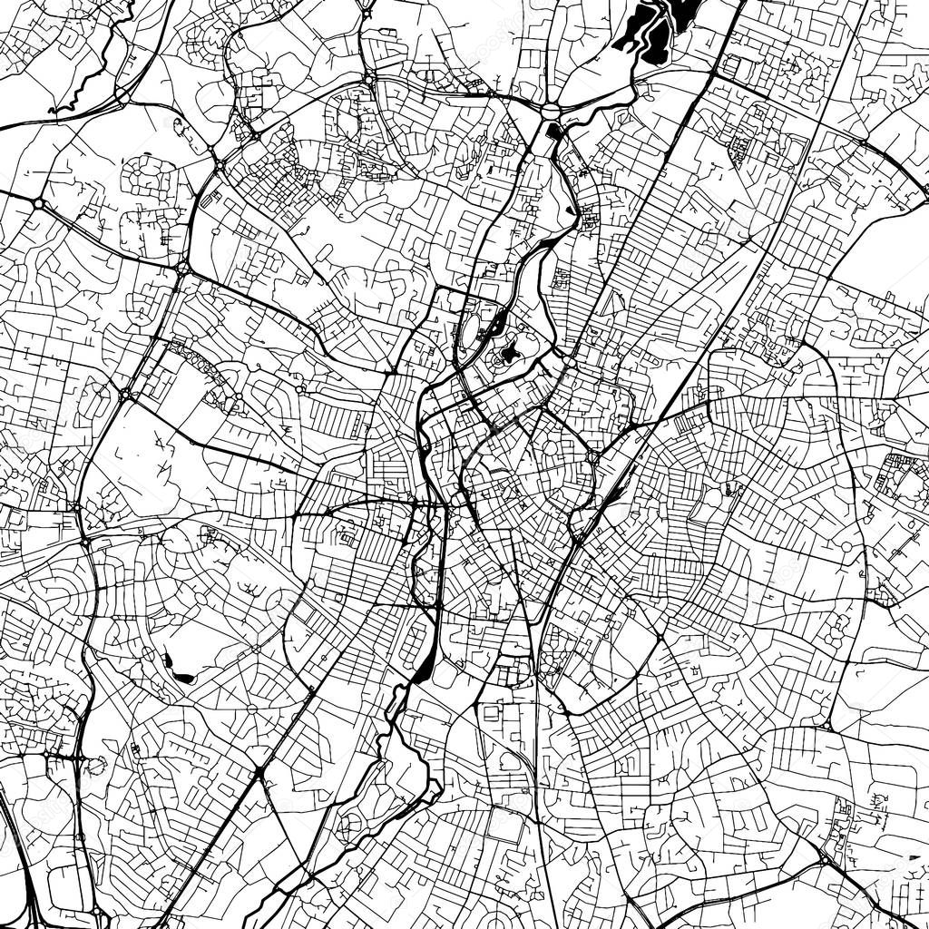 Leicester Downtown Vector Map