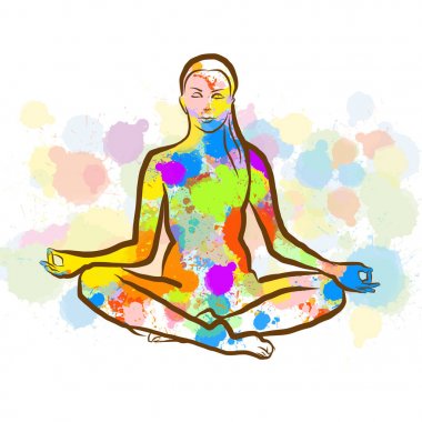 Renkli Siddhasana Yopa poz