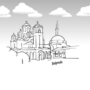 Belgrad, Sırbistan ünlü dönüm noktası kroki