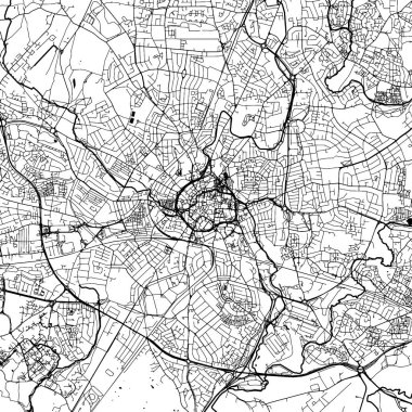 Coventry şehir vektör harita
