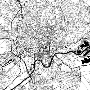 Nottingham şehir vektör harita