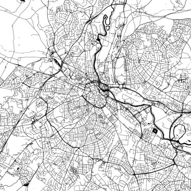 Derby şehir vektör harita
