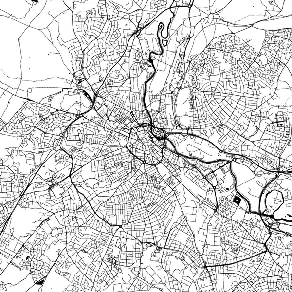 Mapa do Vetor Derby Downtown — Vetor de Stock