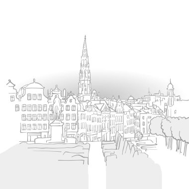 Brüksel ünlü dönüm noktası kroki