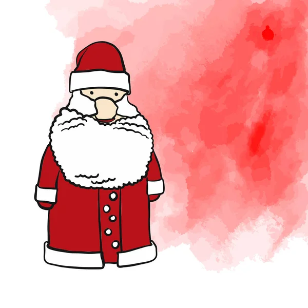 Санта Клаус і червоному тлі пофарбовані — стоковий вектор