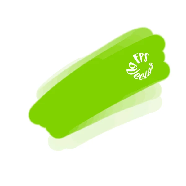 Groene vloeiende lijn geschilderd — Stockvector