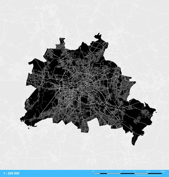 Berlin şehir vektör harita