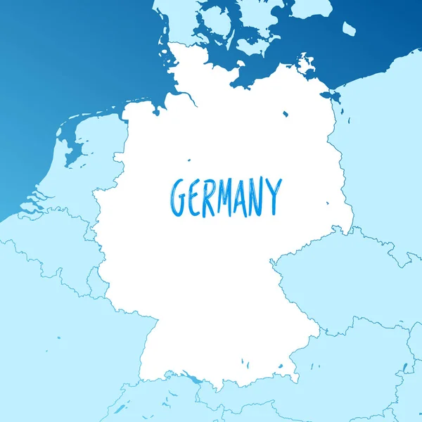 Mapa vectorial Alemania — Vector de stock