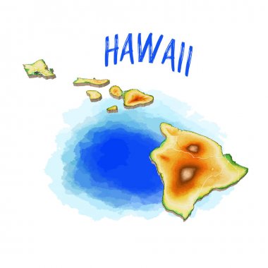 3D hawaii Haritası