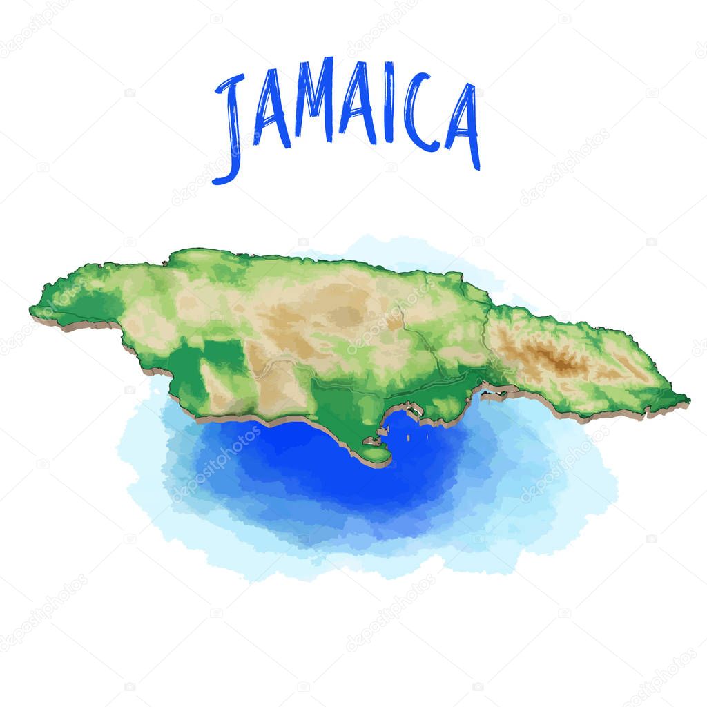 3D Map of Jamaica