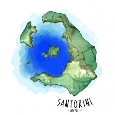3D Santoron Haritası