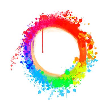 Renkli boyalı arka plan daire 